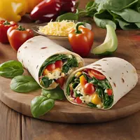 Veggie and Cheese Breakfast Wrap Vegetarian Breakfast Ideas