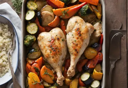 Baked Chicken Roasted Vegetables