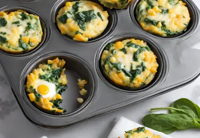 Corn and Spinach Egg Muffins