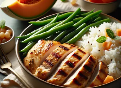 Grilled Chicken Breast with Green Beans