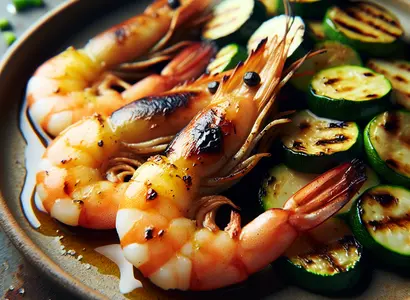 Grilled Shrimp with Zucchini