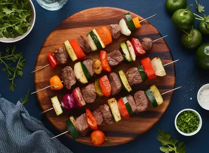 Grilled Steak and Veggie Kebabs