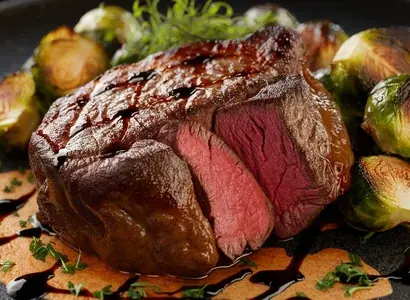 Grilled Steak with Brussels Sprouts