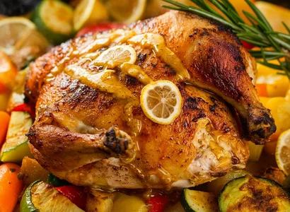 Lemon Garlic Chicken with Roasted Vegetables