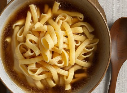 Plain Pasta with Chicken Broth