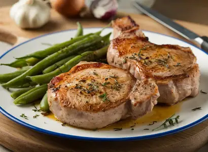 Pork Chops with Green Beans