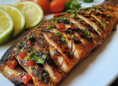 Spicy Grilled Trout with Steamed Vegetables