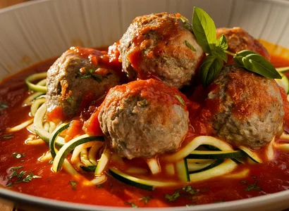 Turkey Meatballs with Zucchini Noodles