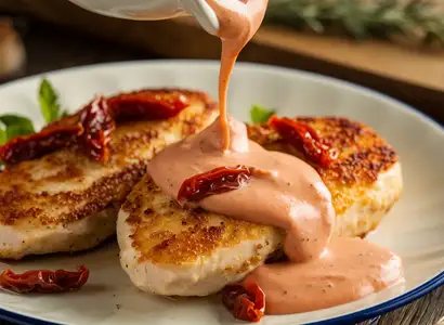 Chicken Cutlets with Sun-Dried Tomato Cream Sauce