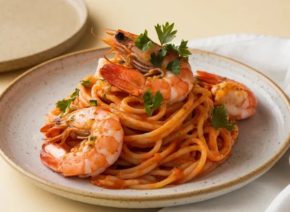 Prawn and Harissa Spaghetti