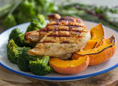 Grilled Chicken with Roasted Squash