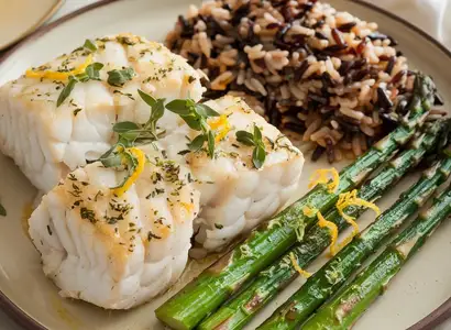Baked Cod with Lemon and Herbs