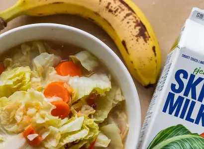 Cabbage Soup Bananas Skim Milk Day 4