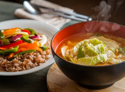 Cabbage Soup Brown Rice Vegetables Day 7