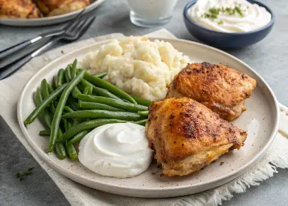 Baked Chicken Thighs , Perfect for a 1200 Calorie Deficit Meal Plan