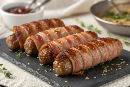 Bacon-Wrapped Sausages