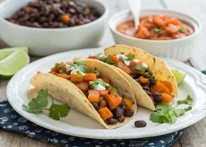 Black Bean and Sweet Potato Tacos