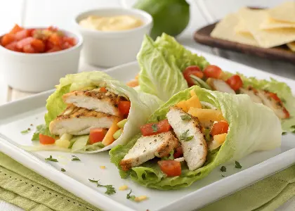 Chicken and Swiss Lettuce Wrap