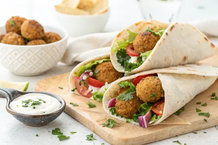 Falafel Pita Wraps