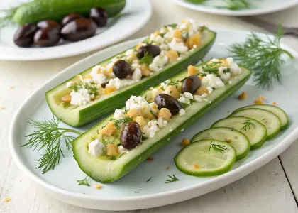 Feta Cucumber Boats