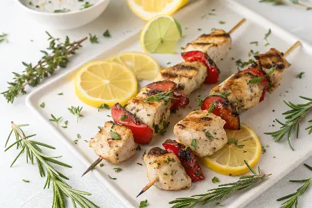 Grilled Lemon Herb Chicken Skewers