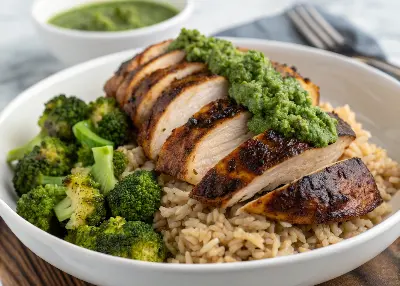 Grilled Turkey with Brown Rice