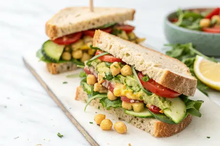 Lemon Dill Chickpea Salad Sandwich