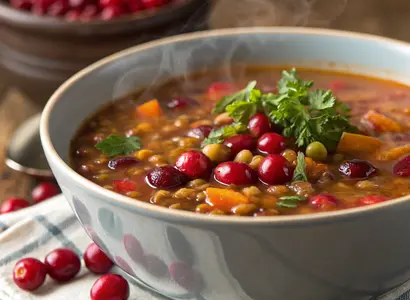 Lentil Soup with Pomegranates is best for 21 day fatty liver diet plan