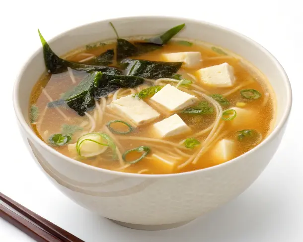 Miso Soup with Tofu and Seaweed