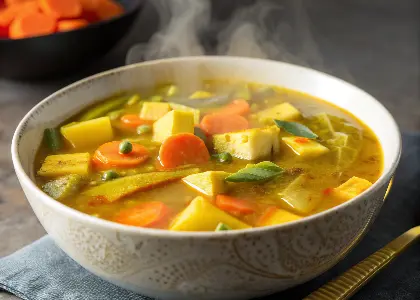 Miso-Turmeric Vegetable Soup