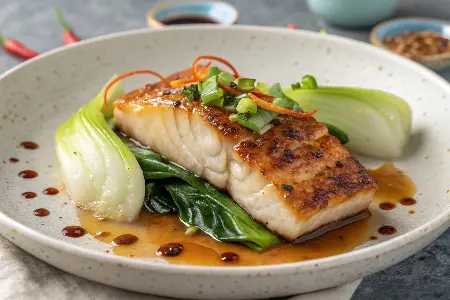 Miso‑Glazed Cod with Bok Choy
