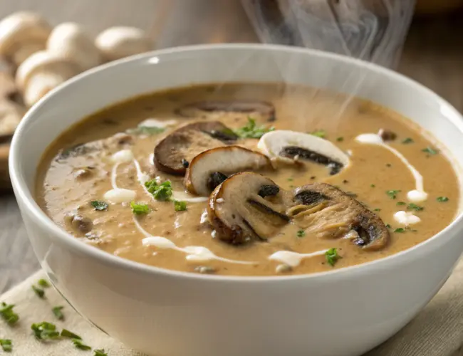 Okinawan Cream of Mushroom Soup