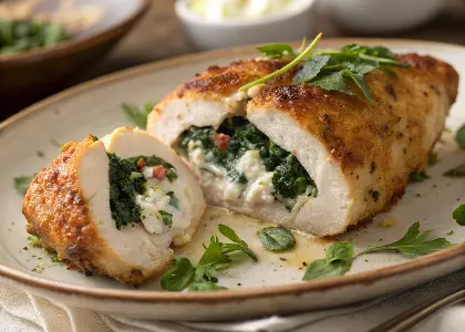 Spinach and Feta Stuffed Chicken Breast