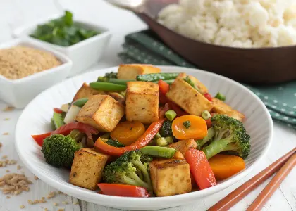 Stir Fried Tofu with Mixed Vegetables