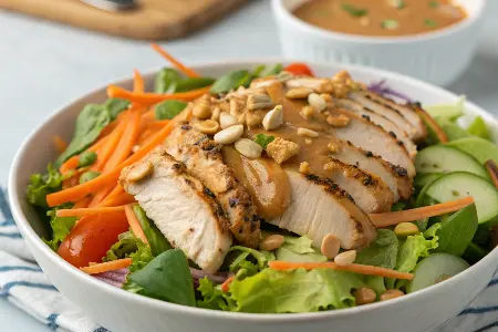 Thai Chicken Salad with Peanut Dressing