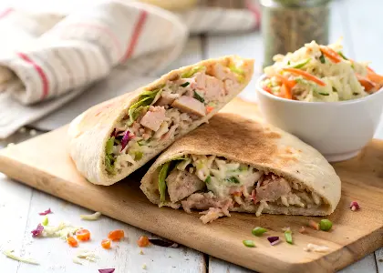 Tuna Pita with Coleslaw