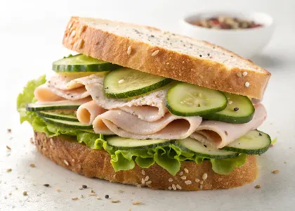 Turkey and Cucumber Sandwich