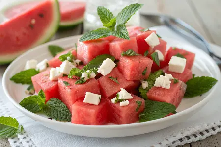 Watermelon Feta Mint Salad