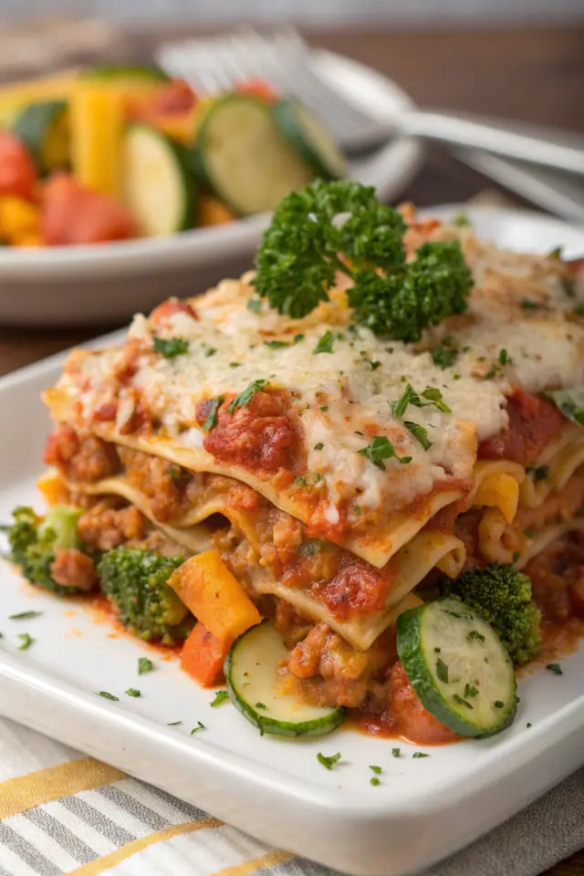 Chicken Lasagna with Garden Marinara