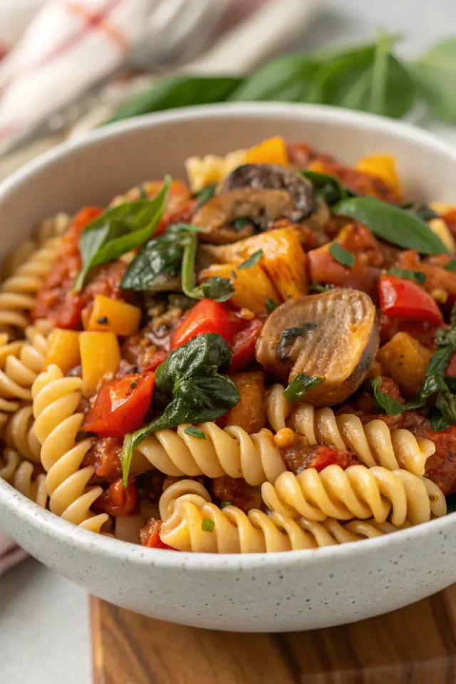 Loaded Veggie Pasta Bowl with Marinara