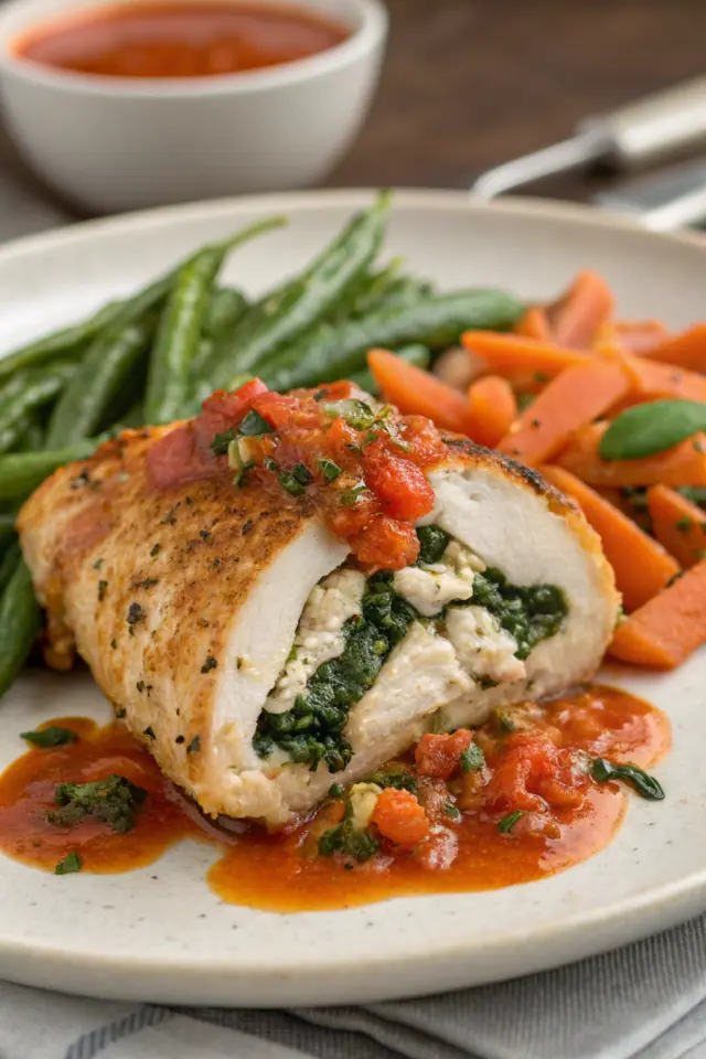 Spinach and Feta Stuffed Chicken
