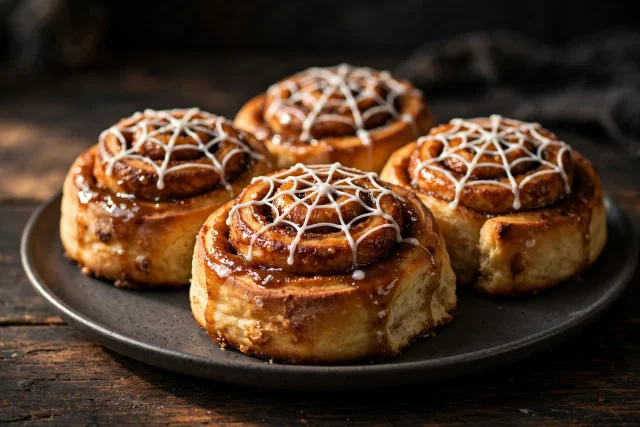 Spooky Spider Web Cinnamon Rolls