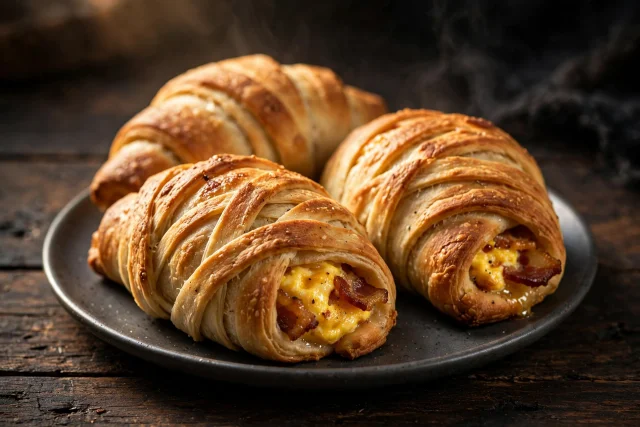 Mummy Egg and Bacon Crescent Rolls