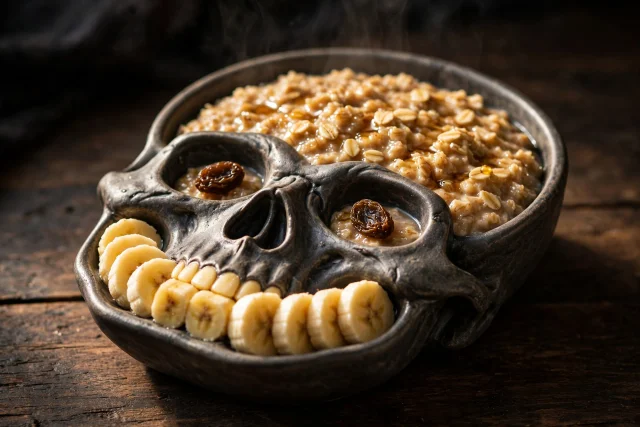Skull-Shaped Oatmeal