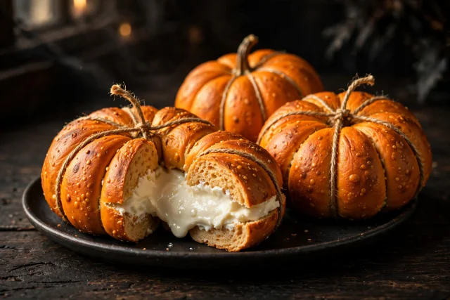 Pumpkin Shaped Bagels