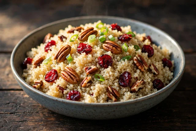Quinoa Pilaf with Cranberries and Pecans