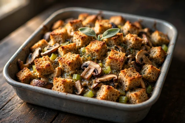 Wild Mushroom and Herb Stuffing, Light