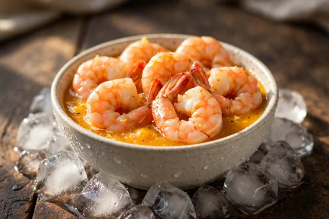 Shrimp Cocktail with Lemon