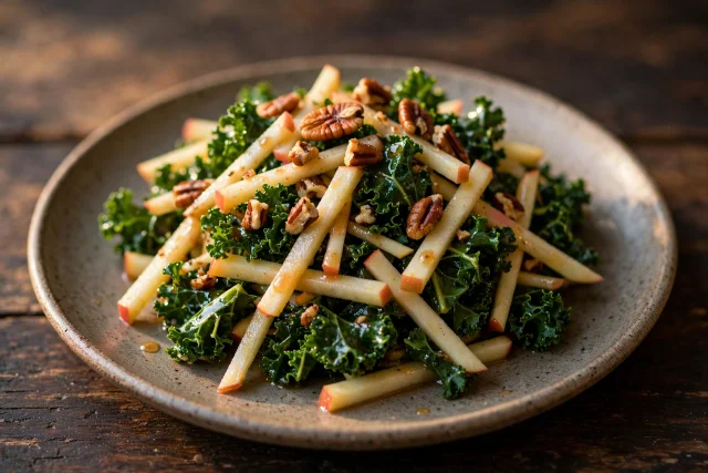 Kale Apple Slaw with Cider Vinaigrette