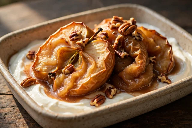 Cinnamon Baked Apples with Yogurt